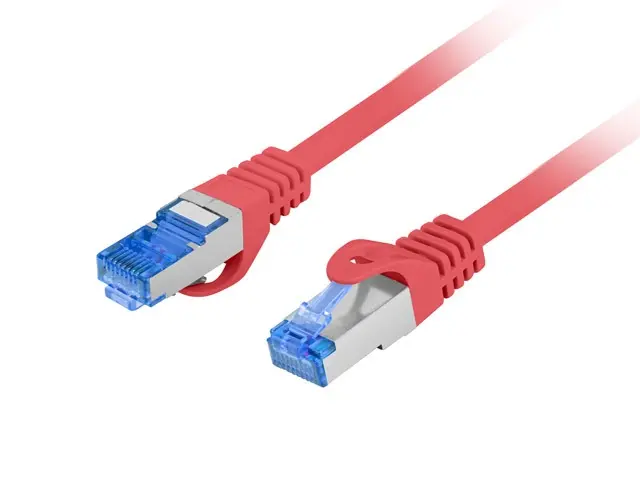 Кабел, Lanberg patch cord CAT.6A FTP LSZH CCA 1m Fluke Passed, red - image 1
